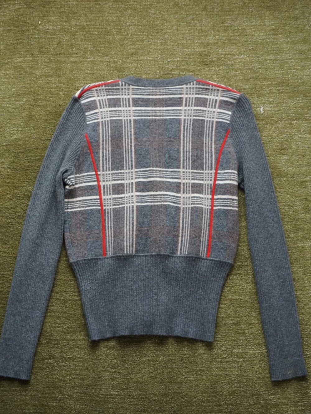 Vintage Rivamonti Wool Alpaca Silk Blend Plaid Cardigan – Made in Italy - Picture 9 of 11
